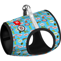 WAUDOG Clothes QR Passport "Justice League in Blue" Dog Harness XS1 (1001-4002)