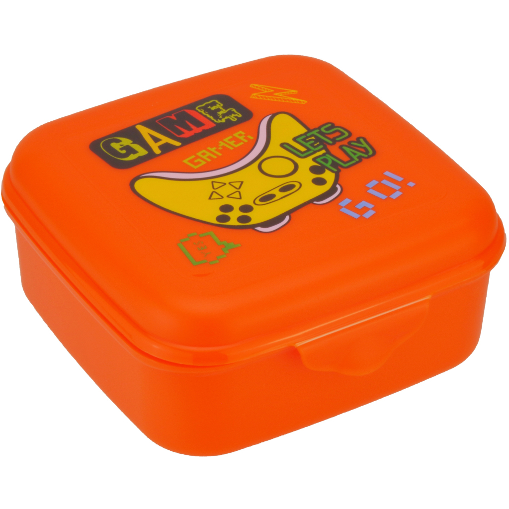 Ланч-бокс дитячий Economix GAME 850 мл, помаранчевий (E98398)