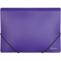 Folder with elastic bands Optima A4 two-color, purple (O30698-12)