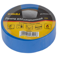 Ізоляційна стрічка Sigma ПВХ синя 0.13мм*19мм*10м (8413401)