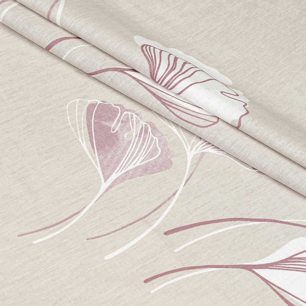 Постільна білизна Home Line Гінко Білоба бежево-ліловий бязь полуторний (174458) Постільна білизна Home Line Гінко Білоба бежево-ліловий бязь полуторний (174458)