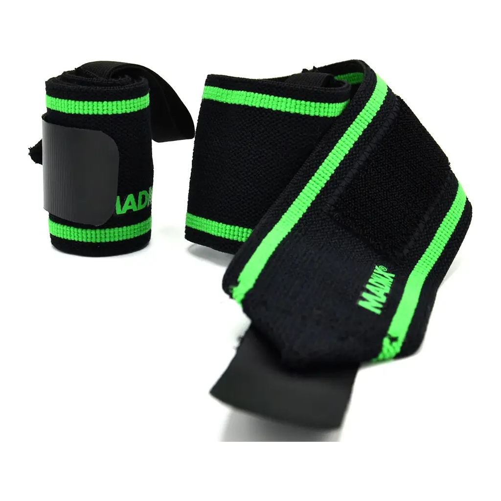 Бинт для спорту MadMax MFA-298 Wrist Wraps 18" Black/Green (MFA-298-U)