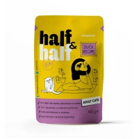 Wet food for cats Half&Half pieces with duck in sauce 100 g (4820261920918)
