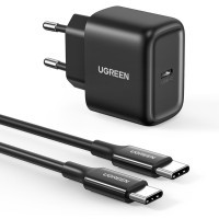 Зарядний пристрій Ugreen CD250 25W Type-C PD Charger + C-C 2m Cable Black (UGR-50581)