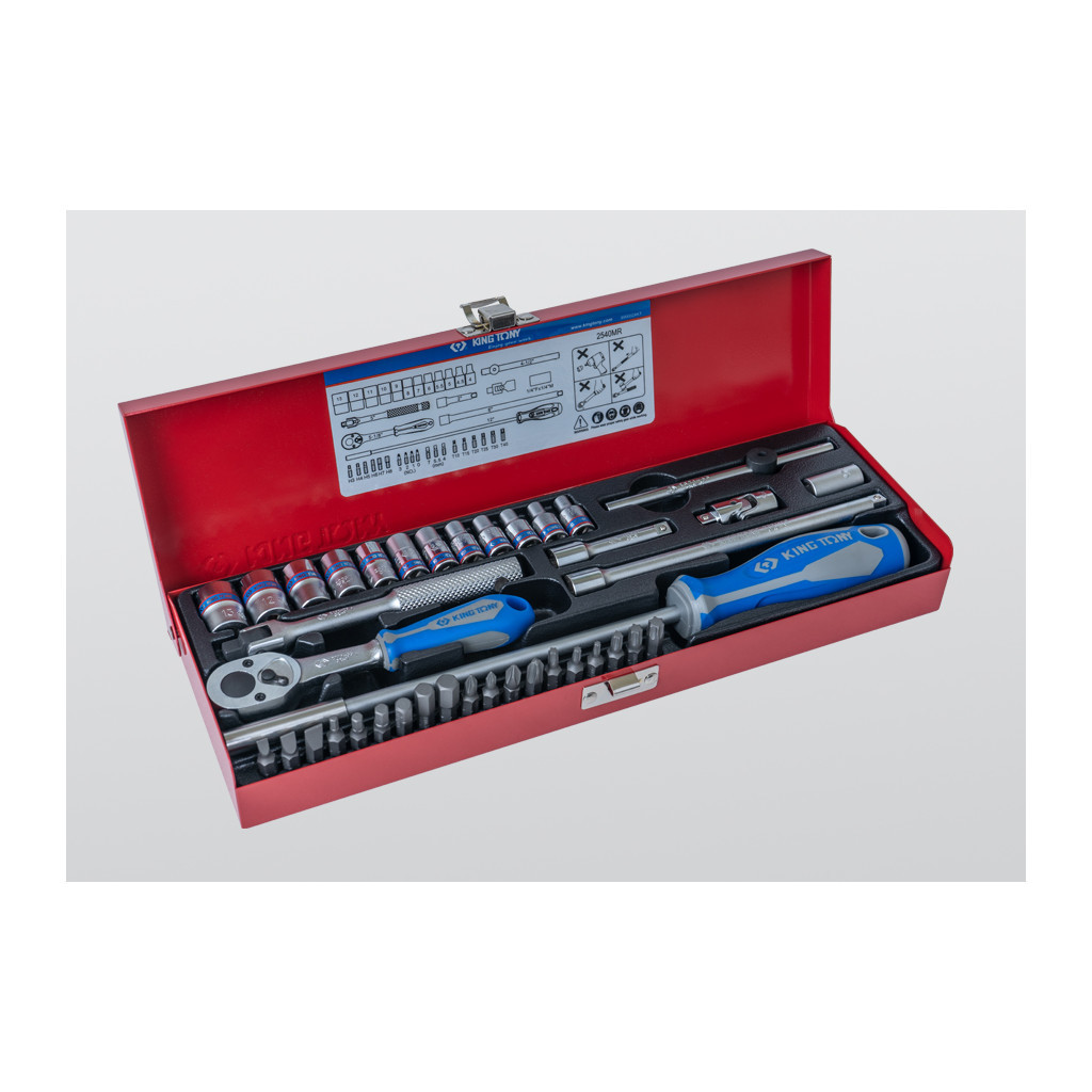 Набір інструментів KING TONY 1/4" 40 шт. (2540MR)