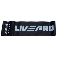 Еспандер LivePro Fitness Band X-Heavy LP8415-XH чорний Уні 200х15см (11,3кг) (6951376153699)