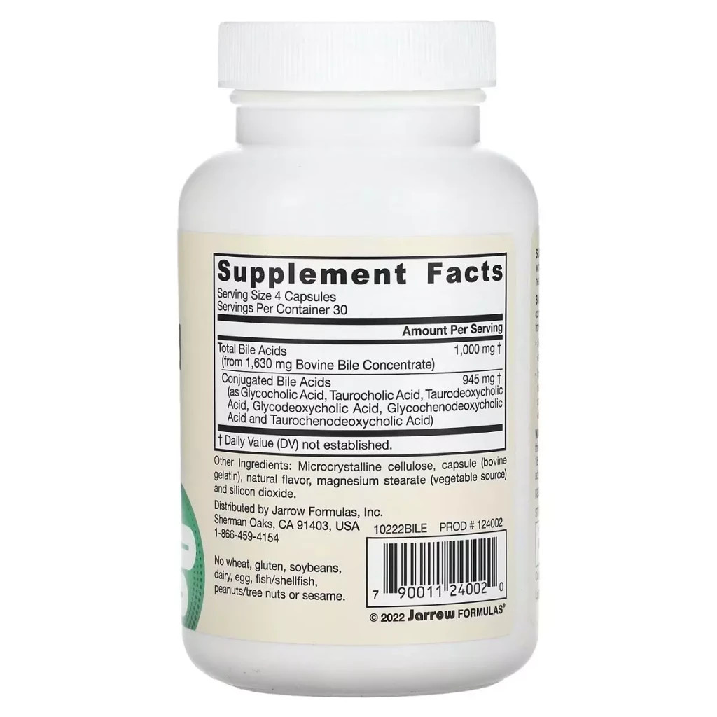 Вітамінно-мінеральний комплекс Jarrow Formulas Желчные кислоты, Bile Acid Factors, 120 капсул (JRW-24002)