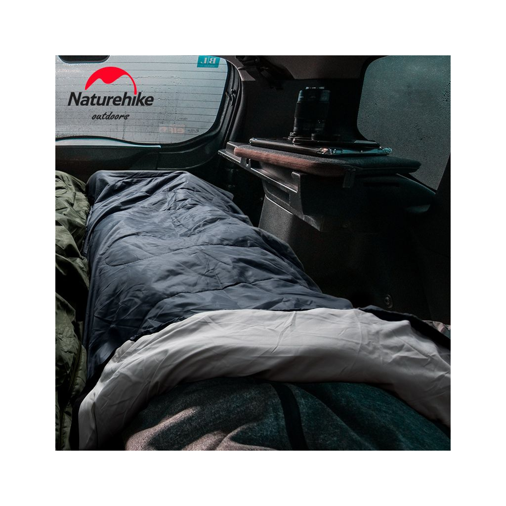 Спальний мішок Naturehike Y150L NH21MSD08 лівий, сіро-блакитний (6975641888734)