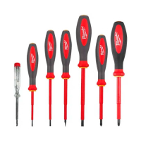 Milwaukee dielectric VDE SL/PH screwdriver set + voltage tester, 7 pcs (4932478739)