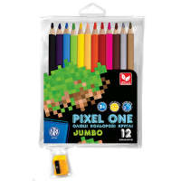 Colored pencils Schoolboy Jumbo Pixel One 12 colors (312221005-UA)