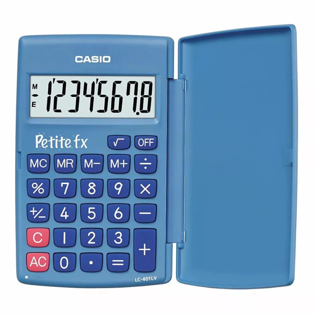 Калькулятор Casio LC-401LV-BU-W-A-EP, блакитний (CALC-CAS-LC-401LV-BU)