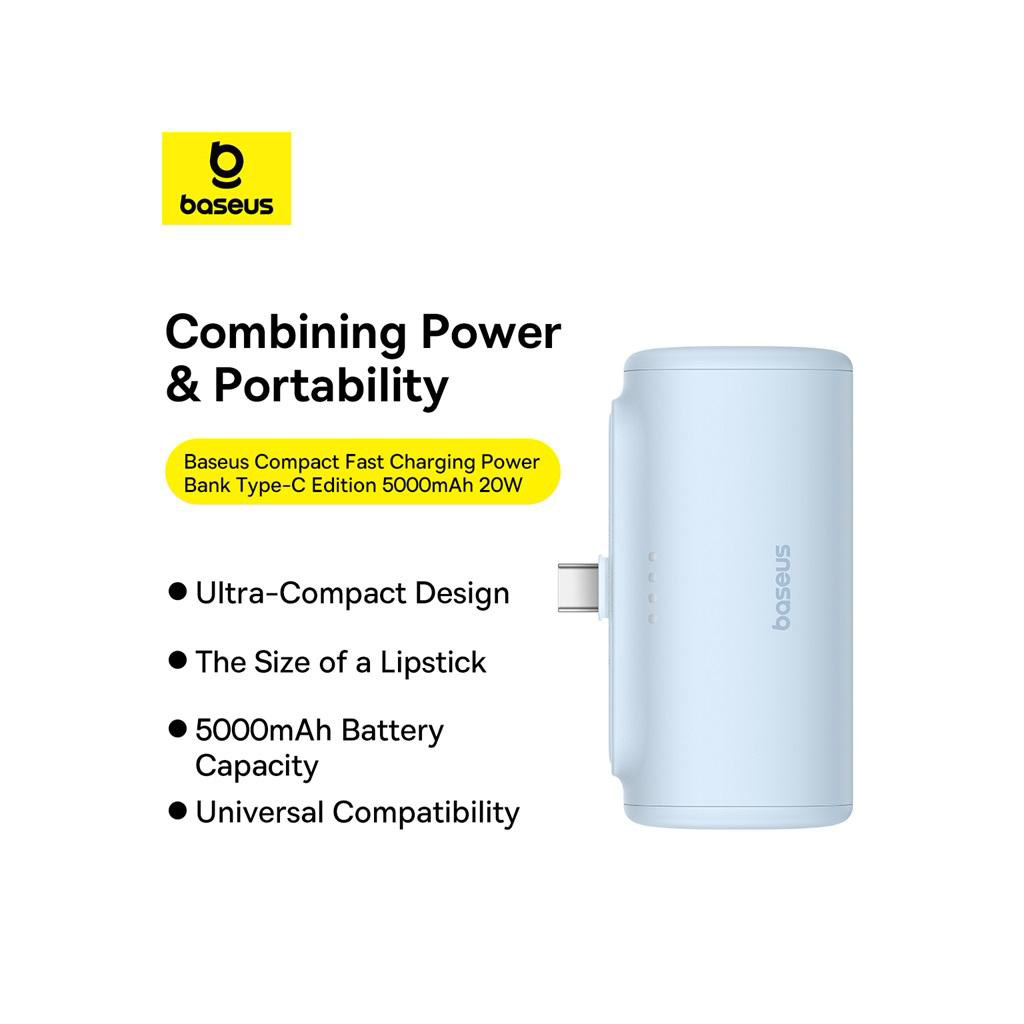 Повербанк Baseus Compact 4900mAh 20W Type-C, Black (PPWC05T) (P10068302112-00)