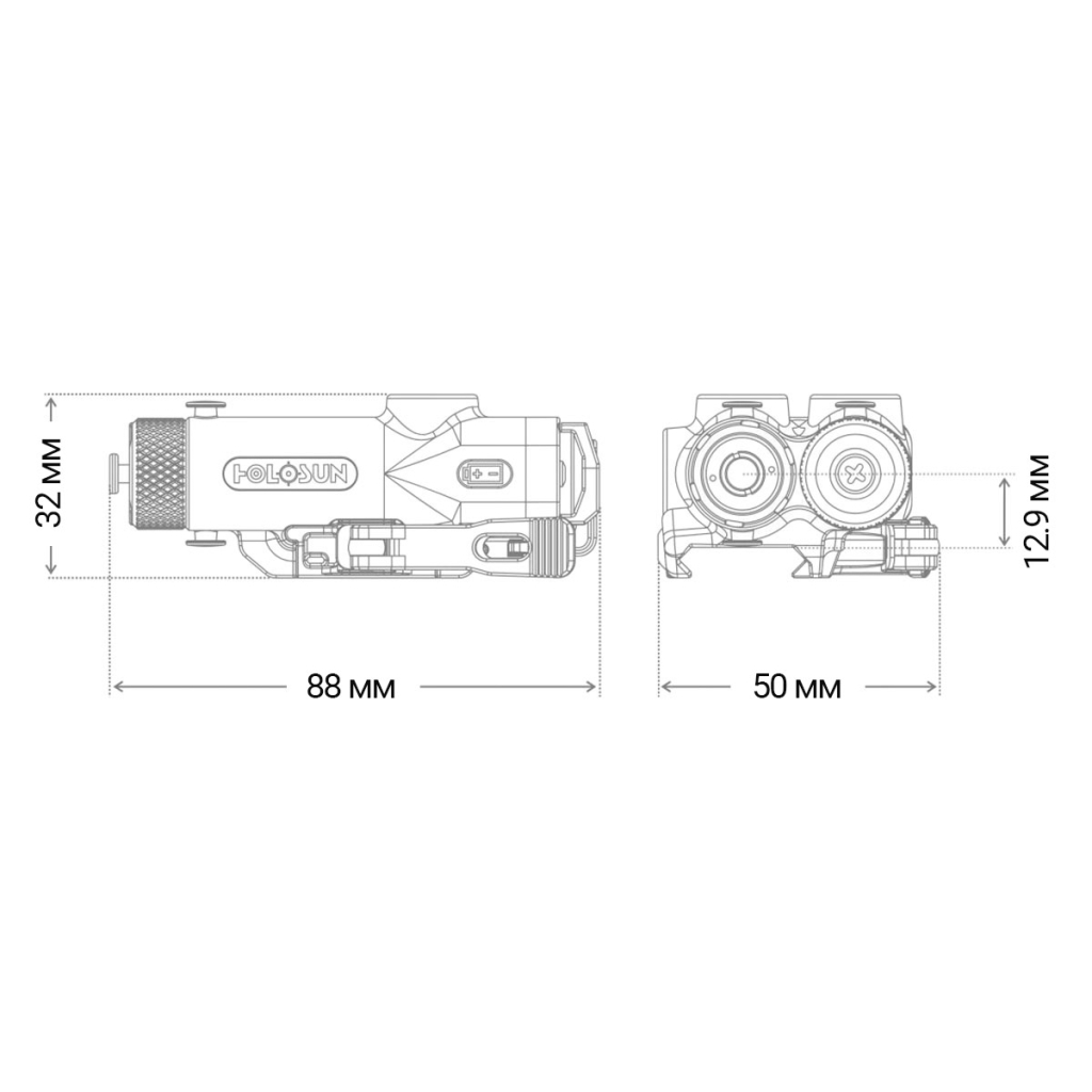 Тактичний блок Holosun LE221-RD (LE221R) Red & IR (747048)