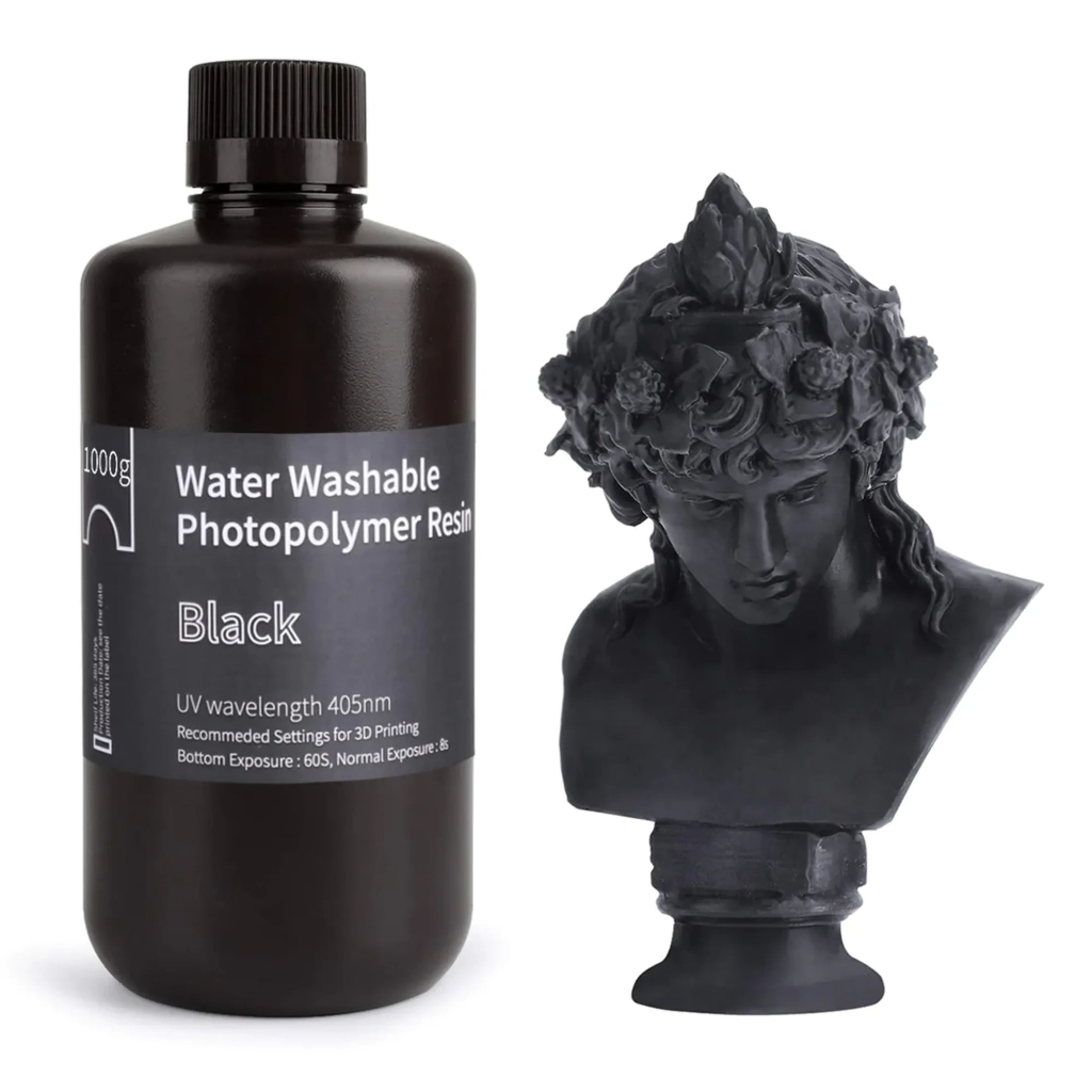 Фотополімерна смола ELEGOO Resin, Water Washable, 1кг, black (50.103.0006) Фотополімерна смола ELEGOO Resin, Water Washable, 1кг, black (50.103.0006)