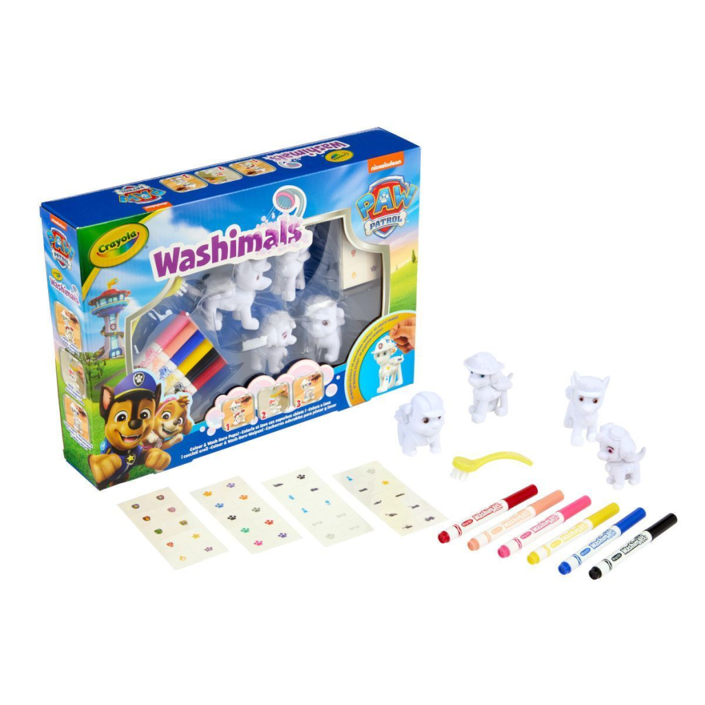 Набір для творчості Crayola Paw Patrol Washimals 4 тваринки та 6 фломастерів (74-0290)