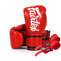 Боксерські рукавички Fairtex BGV14 Red 12 унцій (бинти в комплекті) (BGV14_12oz_Red)