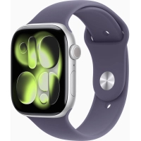 Смарт-годинник Apple Watch Series 11 GPS + Cellular 46mm Silver Aluminium Case with Purple Fog Sport Band - M/L (MFCR4RK/A)