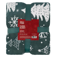 Plaid ARDESTO Christmas Flannel 160x200cm, 100% polyester, Christmas trees (ART0128PB)