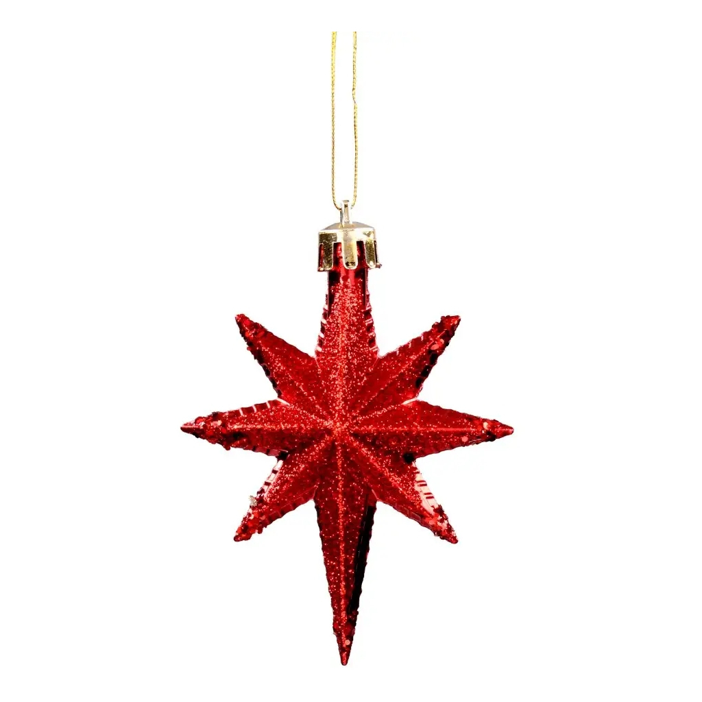 Ялинкова іграшка Chomik Зірки, 9 см, пластикові 4 шт, червоні (5901292631147_3) Ялинкова іграшка Chomik Зірки, 9 см, пластикові 4 шт, червоні (5901292631147_3)
