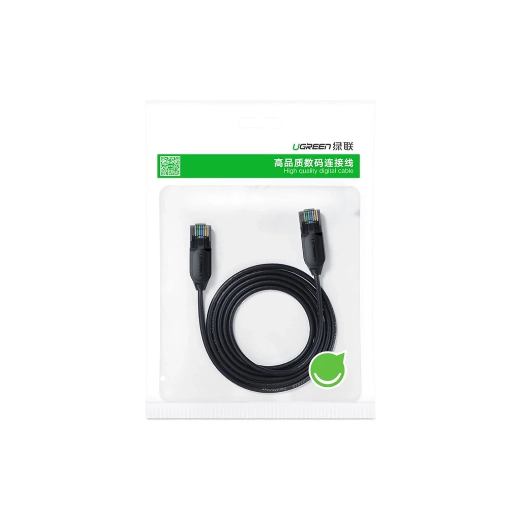 Патч-корд 1м, U/UTP CAT 6A Copper Ethernet Cable тонкий(діаметр 2.8мм) NW122 Black Ugreen (70332) Патч-корд 1м, U/UTP CAT 6A Copper Ethernet Cable тонкий(діаметр 2.8мм) NW122 Black Ugreen (70332)