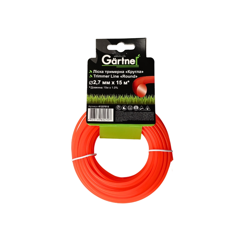 Жилка косильна Gartner "Кругла" 2,7 мм × 15 м (41227015) Жилка косильна Gartner "Кругла" 2,7 мм × 15 м (41227015)