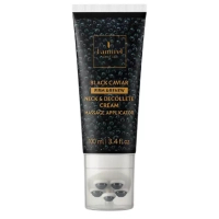 Body cream Famirel Black Caviar For neck and décolleté with massage applicator Elasticity and renewal 100 ml (7290114087223)