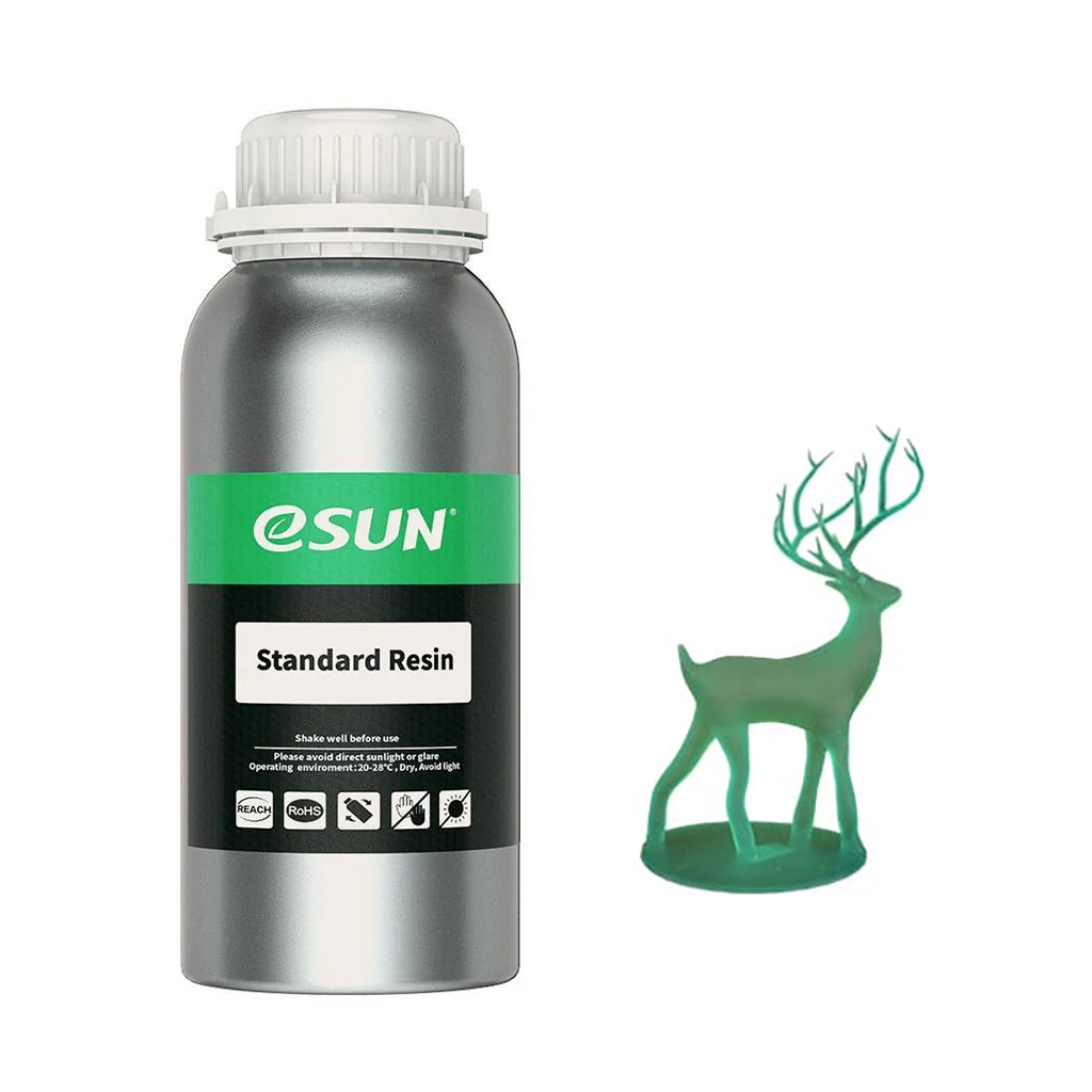 Фотополімерна смола eSUN Resin standard UV/LCD Green 1kg (STANDARDRESIN-G1000G)