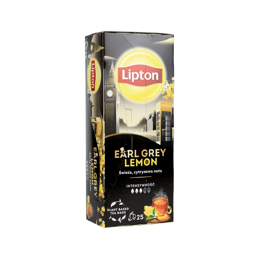 Чай Lipton Earl Gray з ароматом бергамоту та лимону 25 пакетиків (8720608016259)
