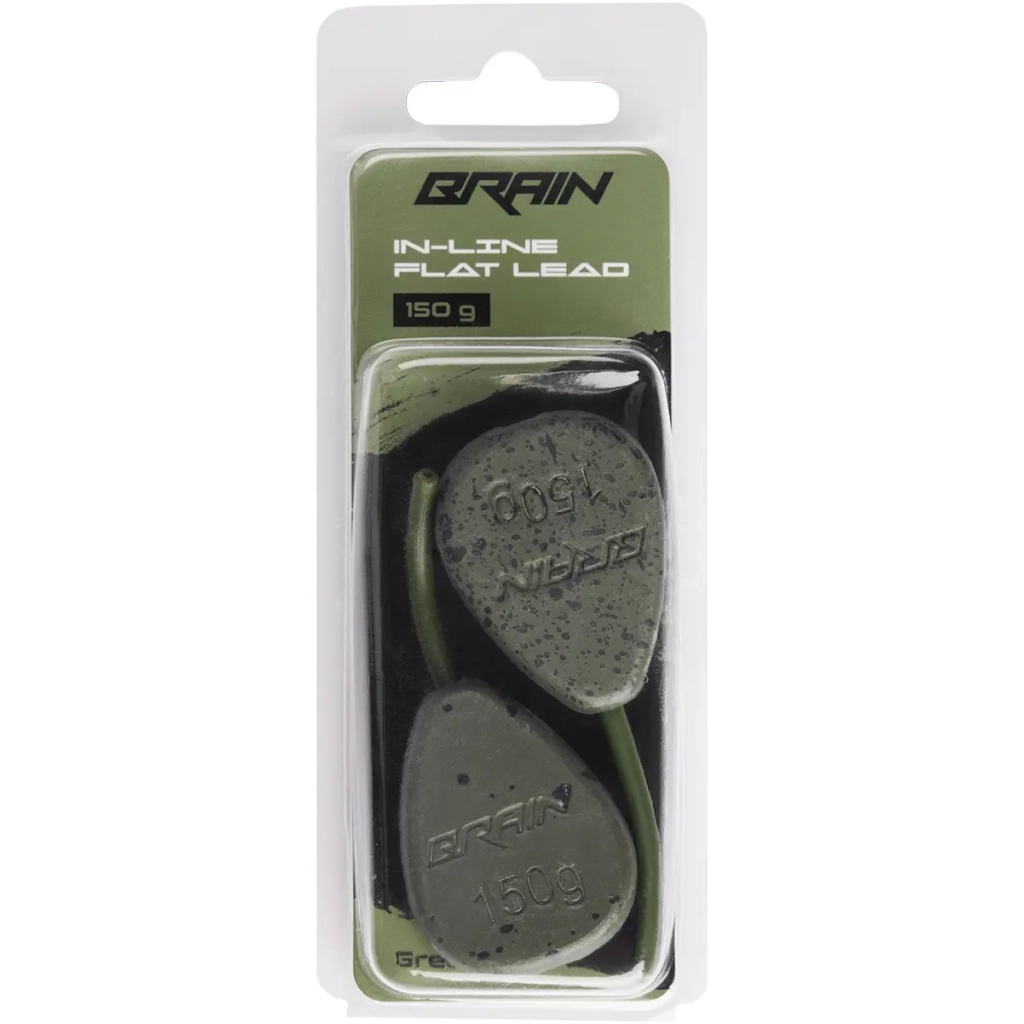 Грузило Brain In-Line Flat Lead 150g 2шт/уп Green (1858.32.11) Грузило Brain In-Line Flat Lead 150g 2шт/уп Green (1858.32.11)
