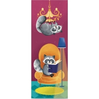 Bookmarks for books by Lyutsink "Raccoons. Reading" 1 pc. (LK000000091) (2000000000091)