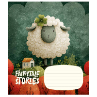 Зошит Школярик Fairytale Stories 12 аркушів клітинка (012-3755K)
