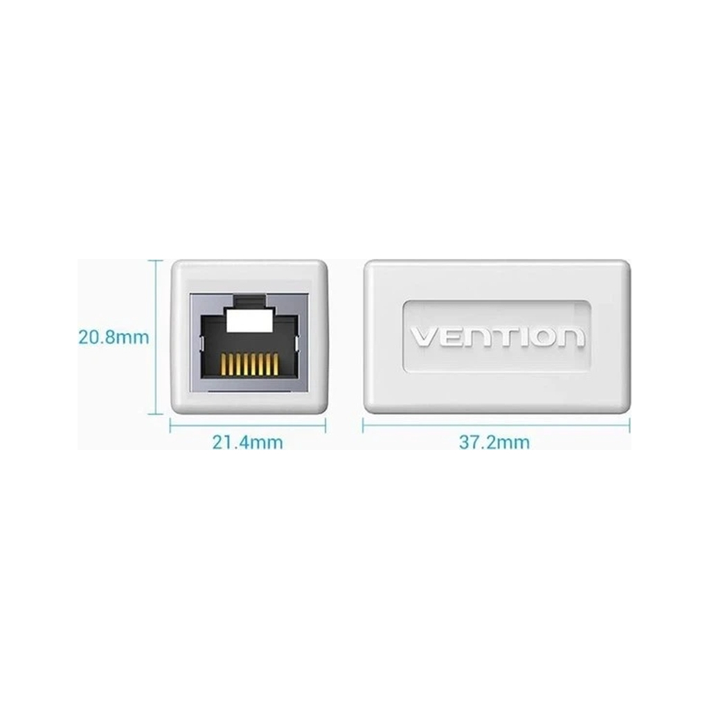 Зрощувач FTP 1+1 RJ45 cat 6 FTP white Vention (IPVW0)