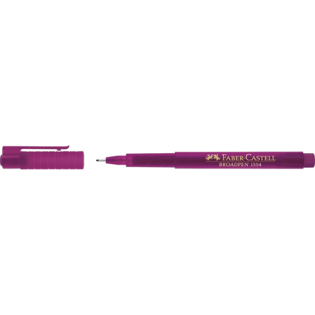 Лайнер Faber-Castell BROADPEN 1554 фуксія, 0,8 мм (25789)