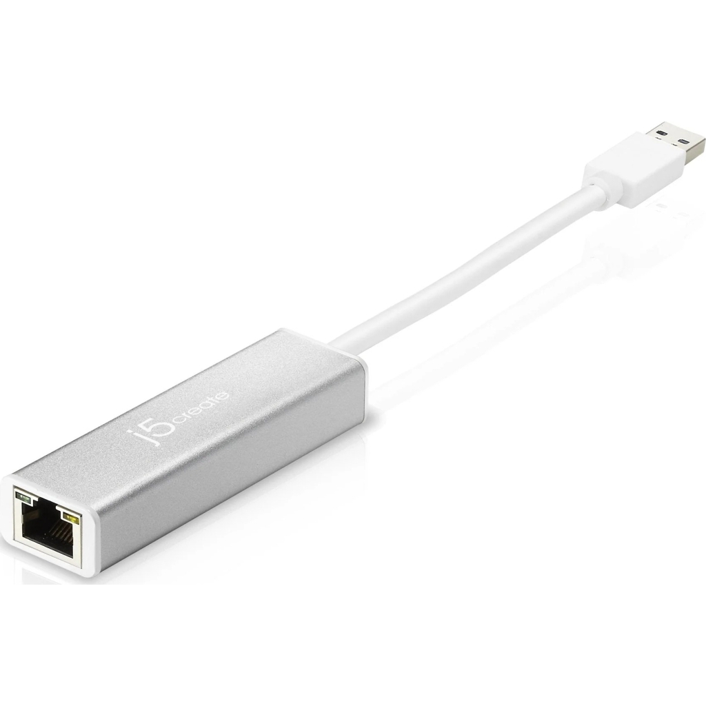 Перехідник USB 3.0 AM to RJ45 Ethernet 1000Mbps black J5create (JUE130-N)