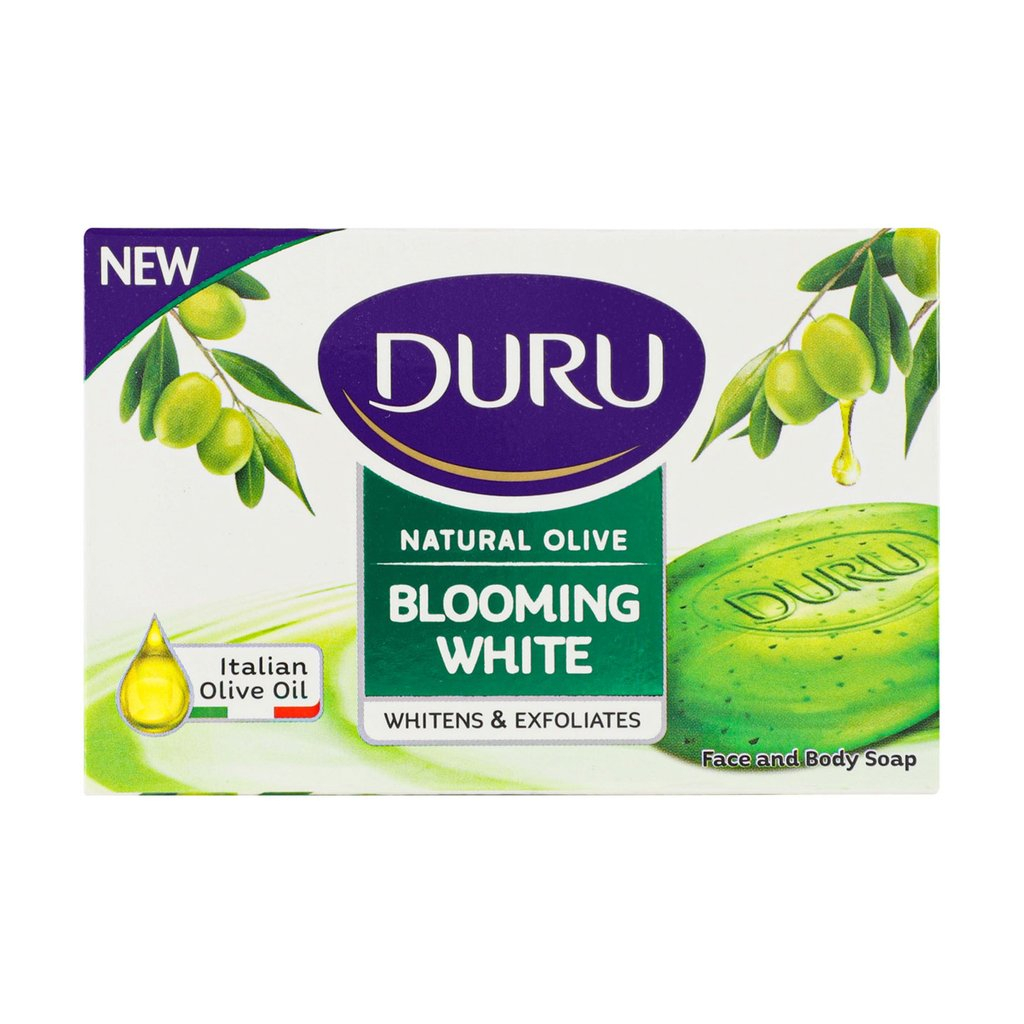 Тверде мило Duru Natural Olive Blooming White З оливковою олією та екстрактом плодів папаї 90 г (8690506496098)