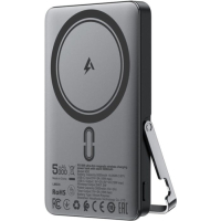 Батарея універсальна Acefast Magnetic Wireless 5000mAh, 18W, PD, QC/3.0, with holder M16, Black (6974316283997)