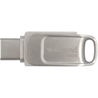 USB флеш накопичувач Wibrand 128GB Bee Silver USB 3.2/Type-C (WI3.2TC/BE128TC039S)