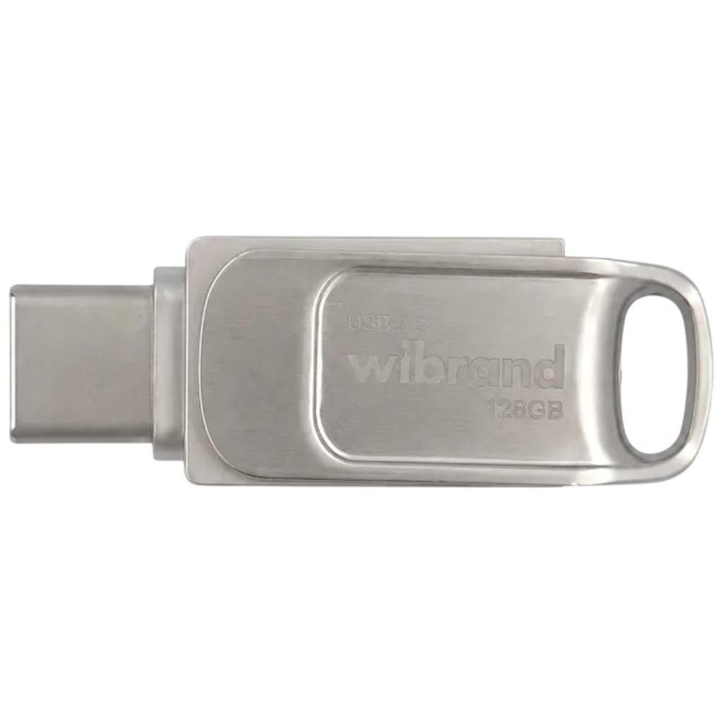 USB флеш накопичувач Wibrand 128GB Bee Silver USB 3.2/Type-C (WI3.2TC/BE128TC039S)