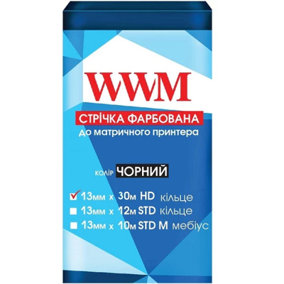 Стрічка до принтерів WWM 13мм х 30м (M13.30H)