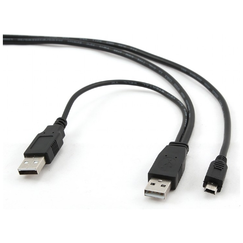 Кабель для передачі даних USB 2.0 AMx2 to Mini 5P 0.9m Cablexpert (CCP-USB22-AM5P-3)