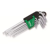 Key Toptul L-shaped TORX T10-T50 9 pcs. super long with hole (GAAL0915)