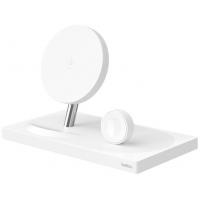 Зарядний пристрій Belkin 2-in-1 Wireless Pad/Stand/Apple Watch, white (F8J234VFWHT-APL)