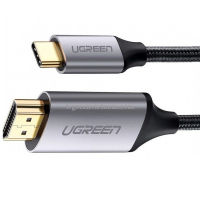 Перехідник Ugreen Type-C M to HDMI M 1.5m MM142 Alum. (Gray\Black) (50570)