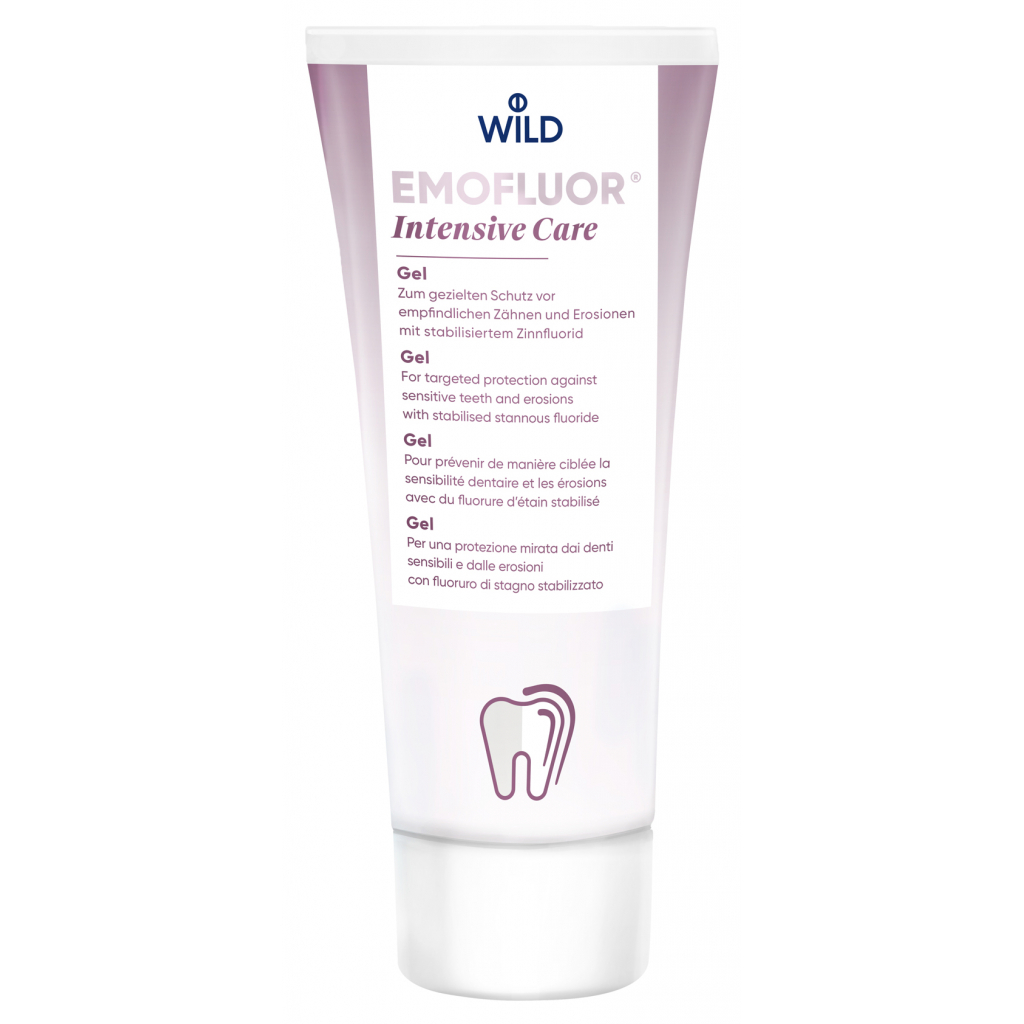 Гель для ротової порожнини Dr. Wild Emofluor Intensive зі стабілізованим фторидом олова 75 мл (7611841701754)