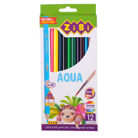 Colored pencils ZiBi Kids line AQUA watercolor 12 pcs (ZB.2475)