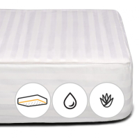 MirSon cotton mattress pad Royal Pearl Waterproof Cotton Aloe Vera 274/3 140x200 cm (2200000340016)