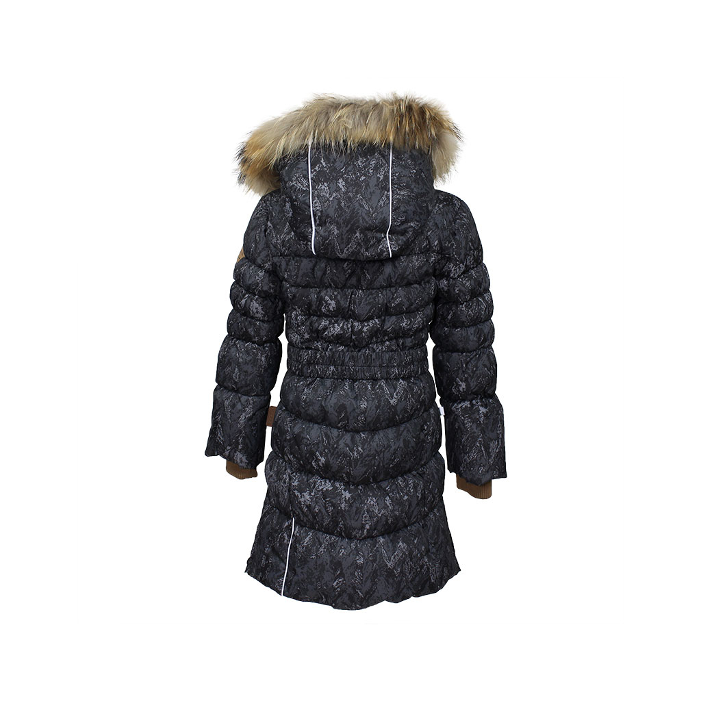 Пальто дитяче Huppa YASMINE 12020055 чорний з принтом 122 (4741468561561)