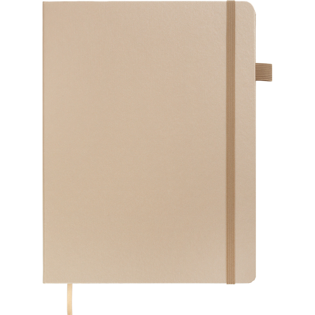 Книга записна Buromax Etalon 190x250 мм 96 аркушів в клітинку обкладинка зі штучної шкіри Золота (BM.292160-23)