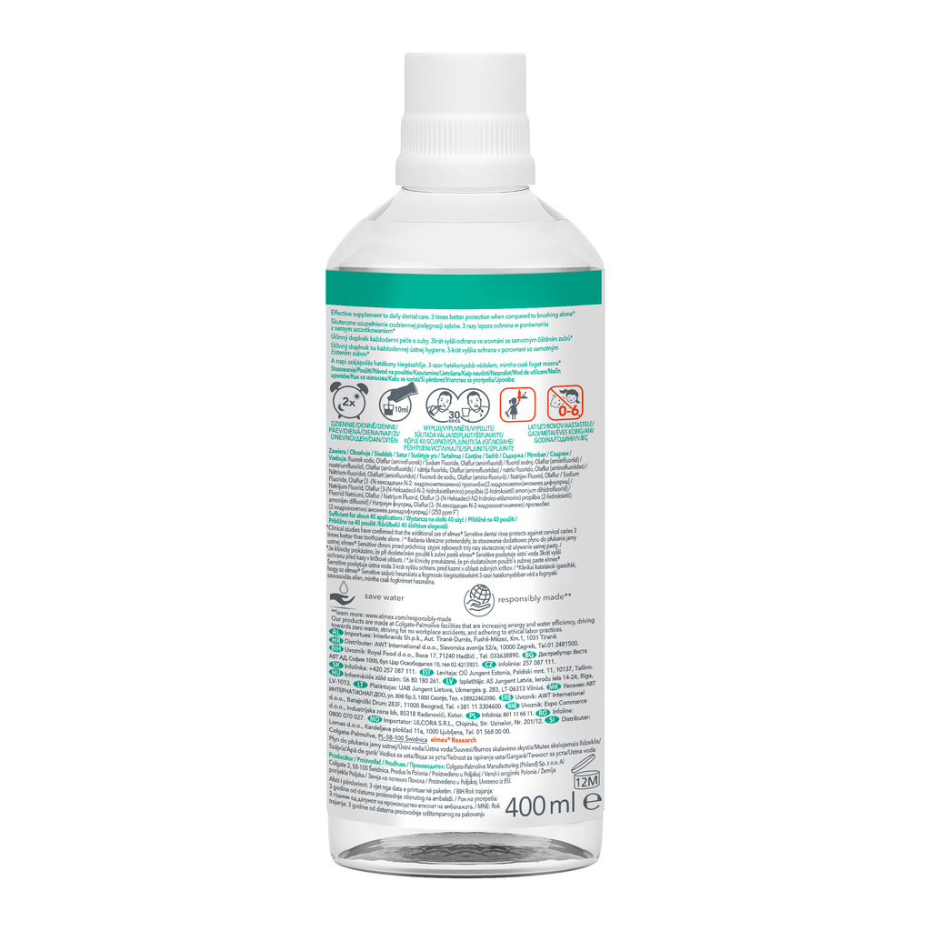 Ополіскувач для порожнини рота Elmex Sensitive Plus 400 мл (7610108065370)