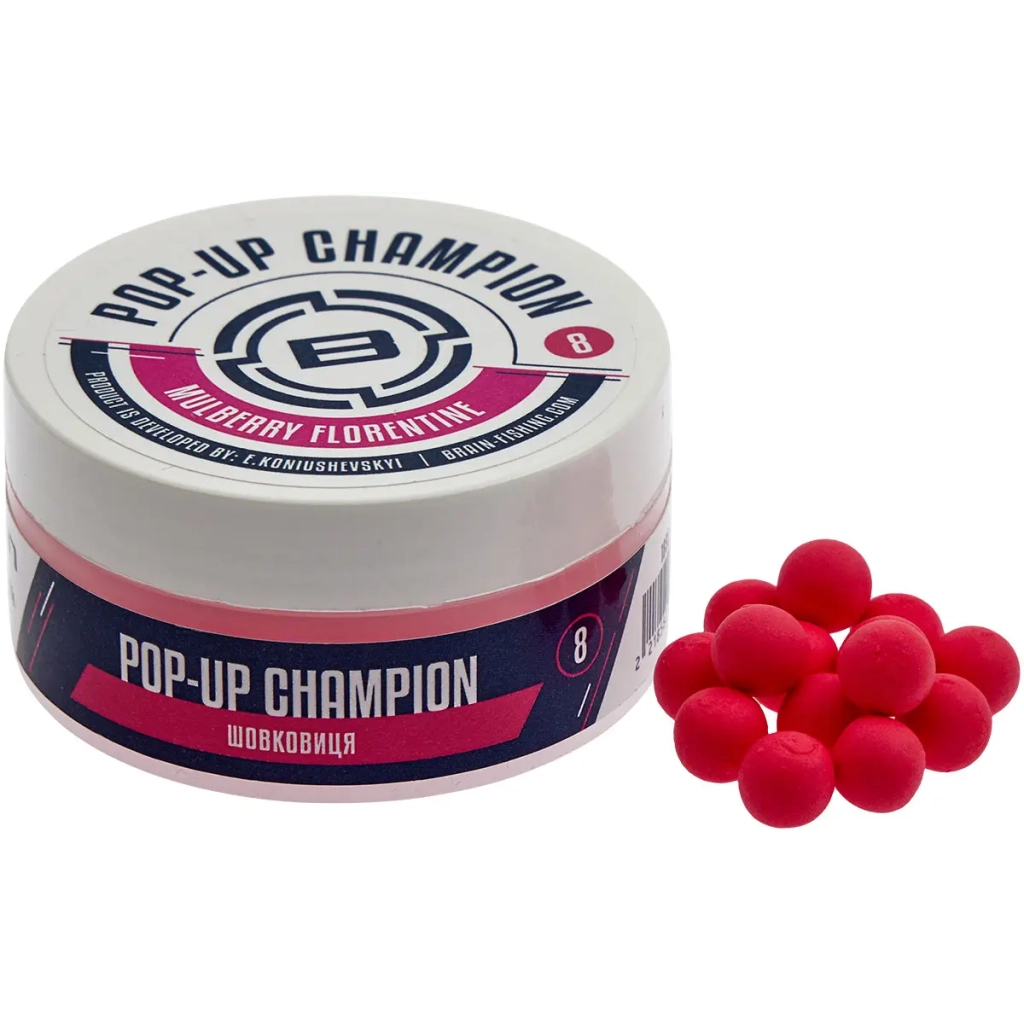 Бойл Brain Champion Pop-Up Mulberry Florentine (шовковиця) 10mm 34g (1858.21.50) Бойл Brain Champion Pop-Up Mulberry Florentine (шовковиця) 10mm 34g (1858.21.50)